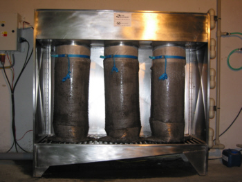 zařízení Stainless Sacker S3 v provozu